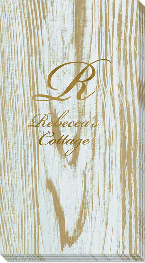 Faux Birch with Your Choice of Design Paper Linen Like Caspari Guest Towels